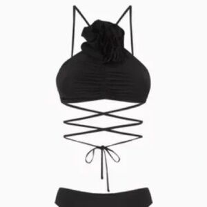 Maygel Coronel Elegant Black Women's Swimwear Set one size